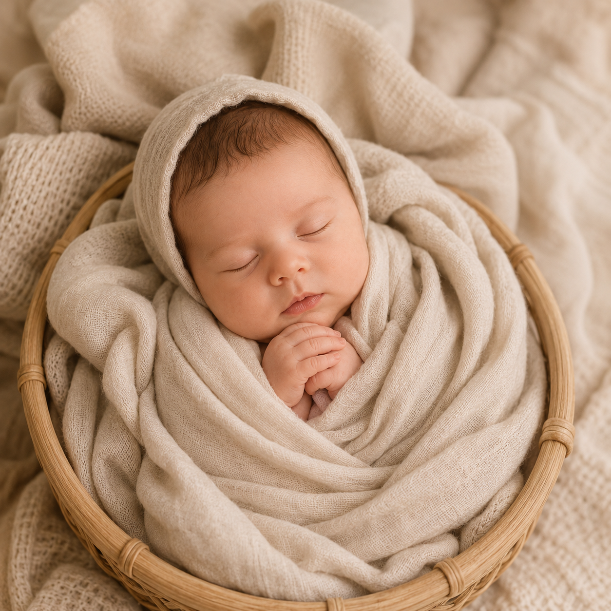 Newborn-портрет в стиле Natural Linen